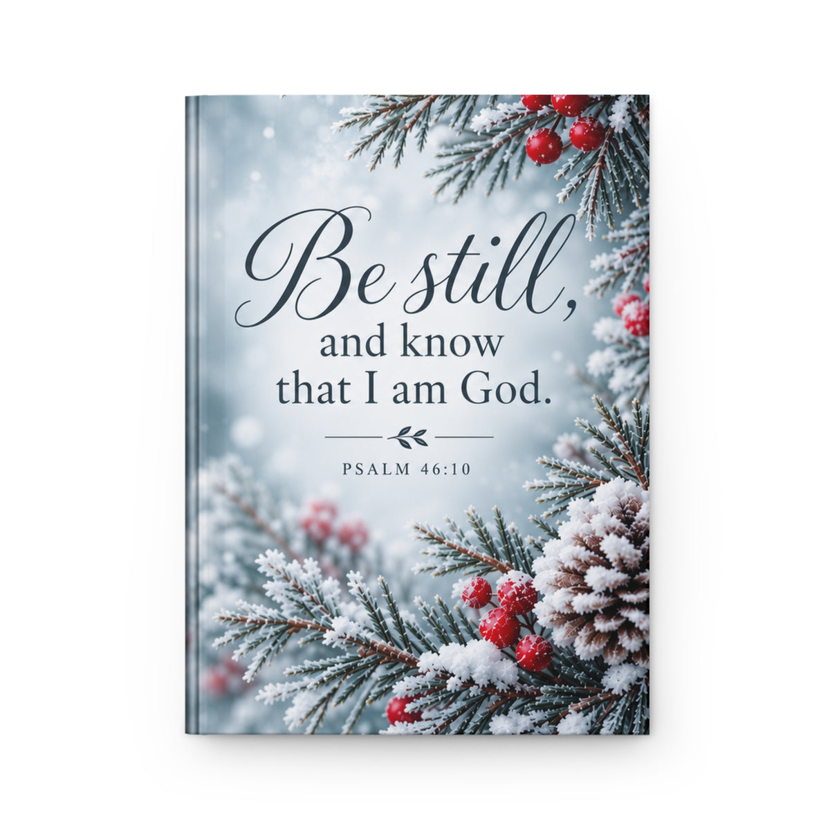 Be Still and Know That I Am God Wintery Hardcover Journal
