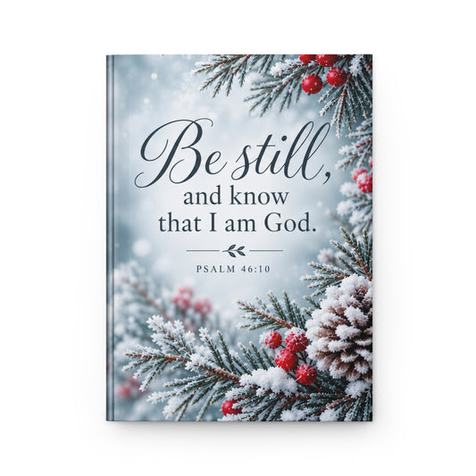 Be Still and Know That I Am God Wintery Hardcover Journal
