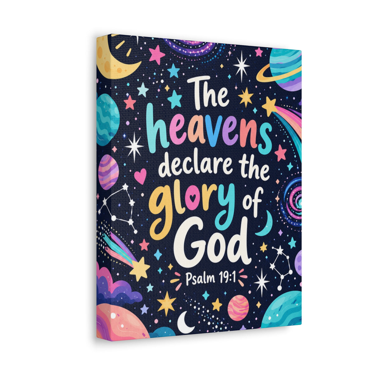 Heavens Declare the Glory of God Colorful Canvas