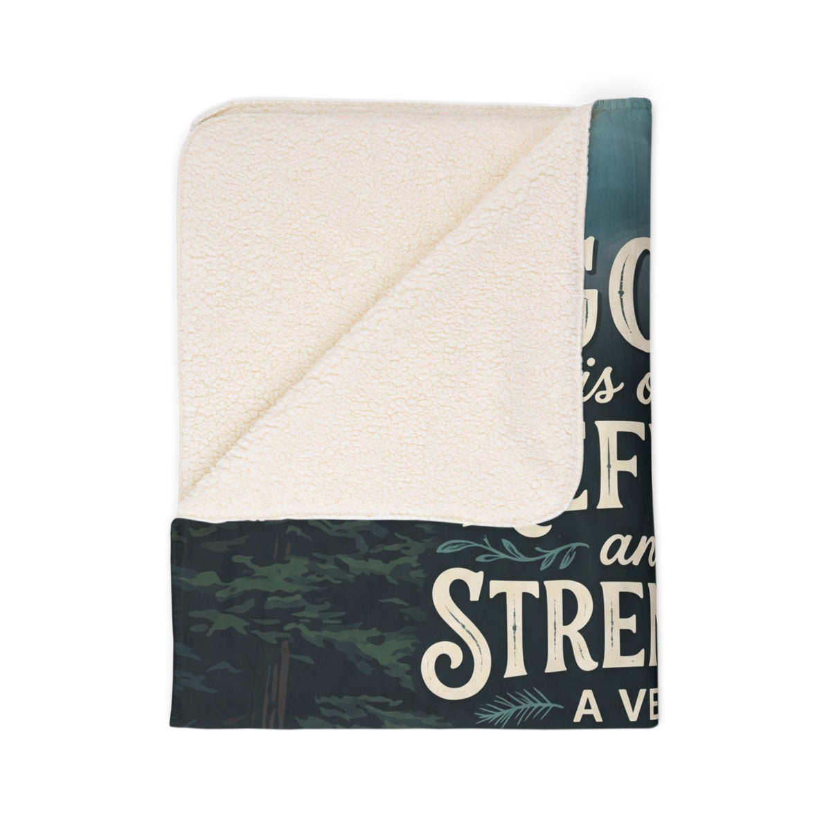 God Is Our Refuge Sherpa Blanket