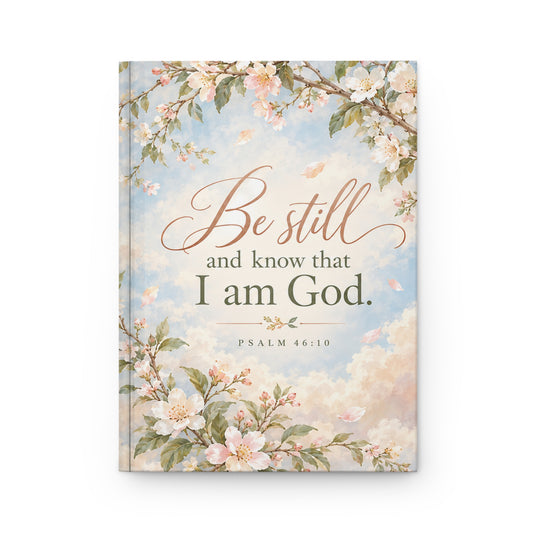 Be Still and Know Soft Sky and Blossoms Prayer Journal Hardcover