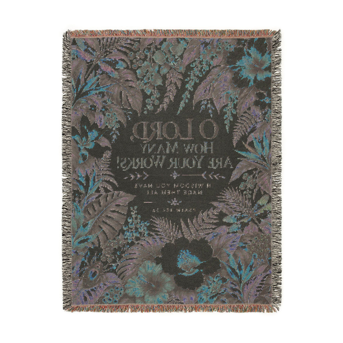 O Lord, How Many Are Your Works Tropical Floral Blanket