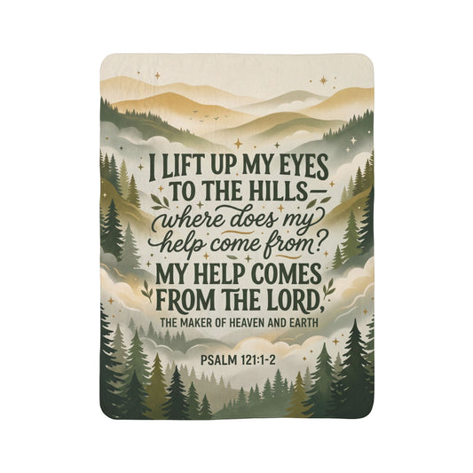 My Help Comes from the Lord Sherpa Blanket