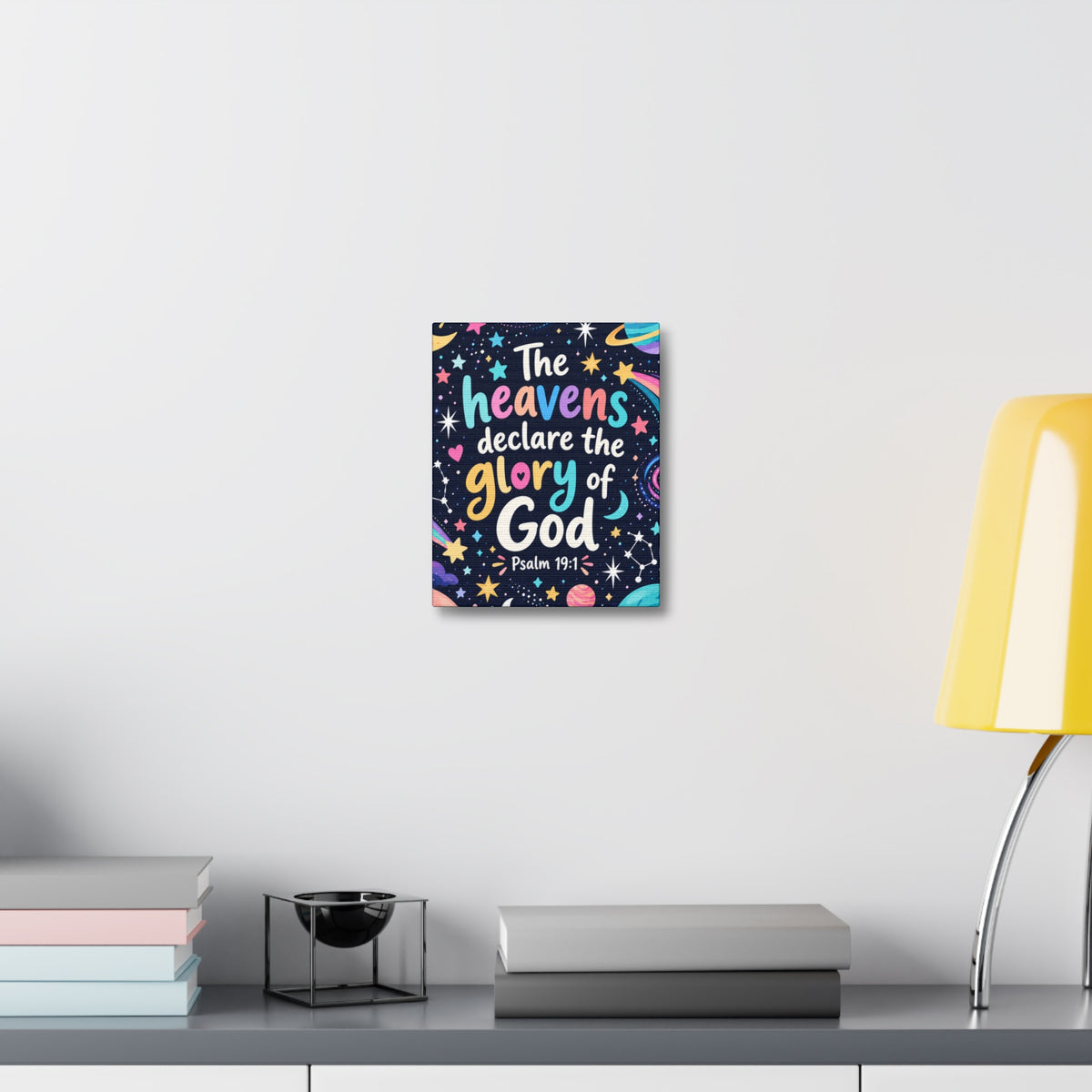Heavens Declare the Glory of God Colorful Canvas