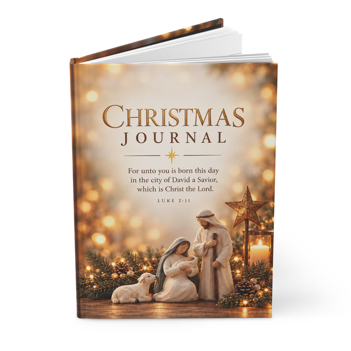 Christmas Prayer and Gratitude Journal, Nativity Figures Hardcover