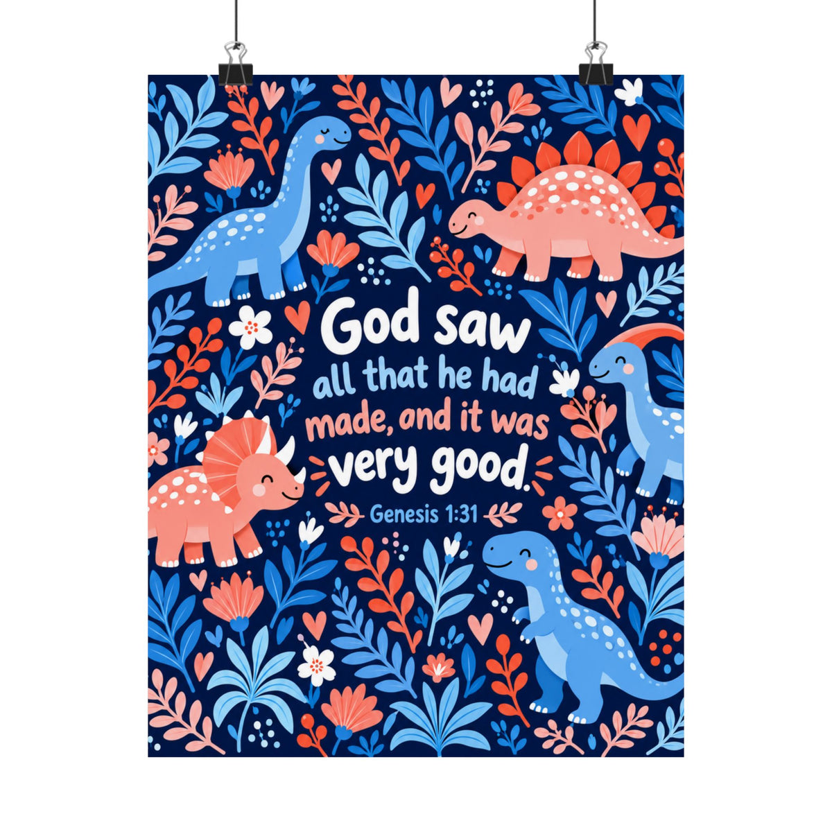 God Saw That It Was Very Good Dinosaurs Wall Art