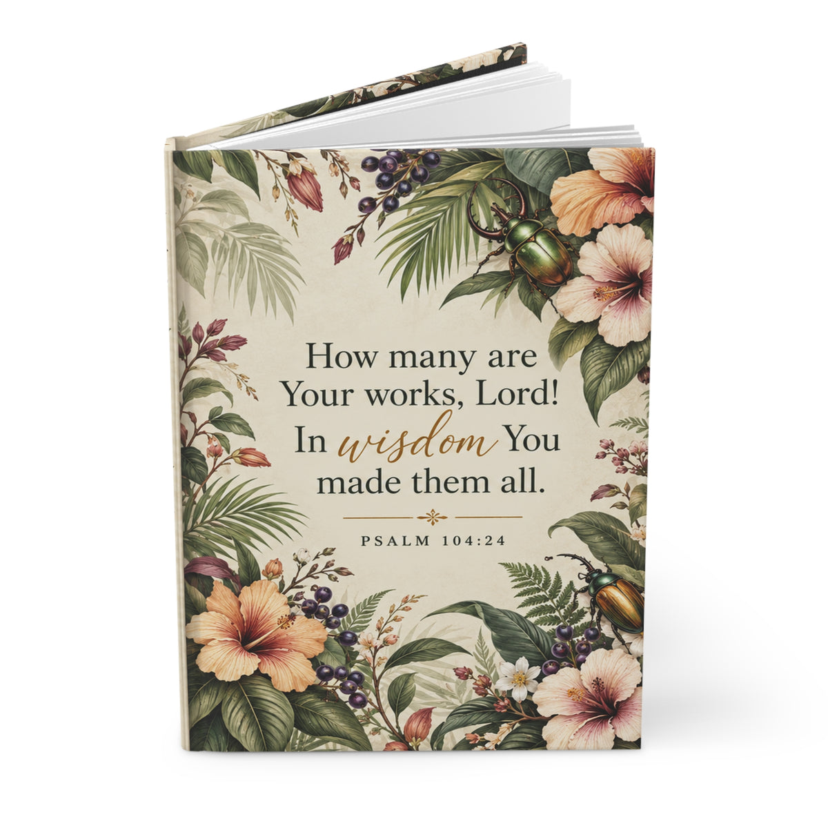 How Many Are Your Works Botanical Hardcover Journal