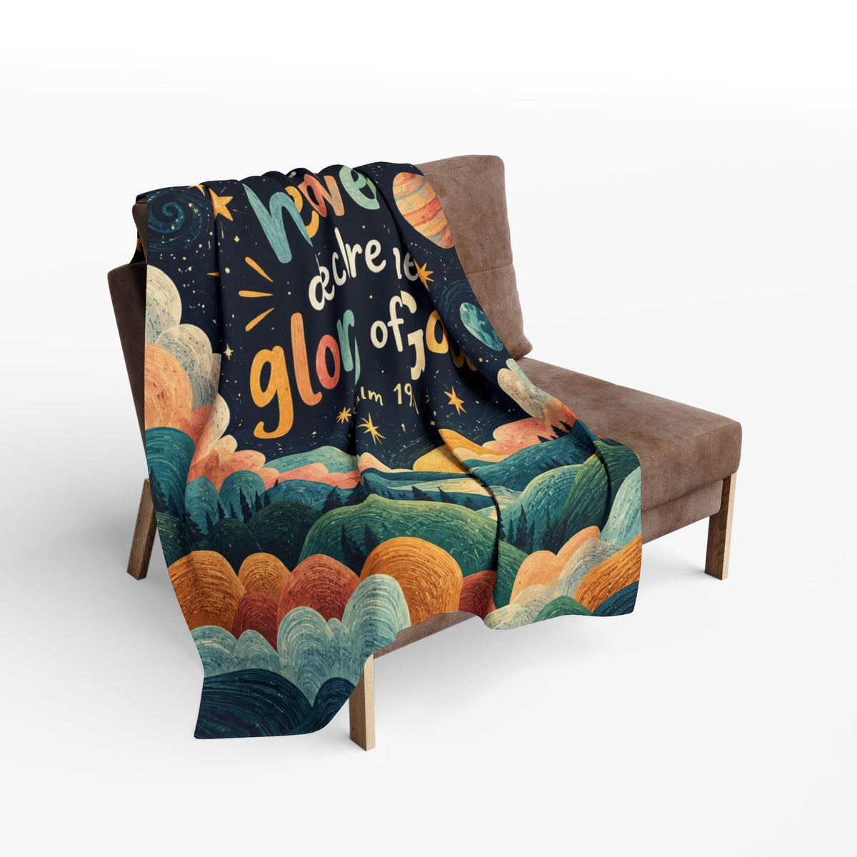 The Heavens Declare Sunset Galaxy Fleece Blanket