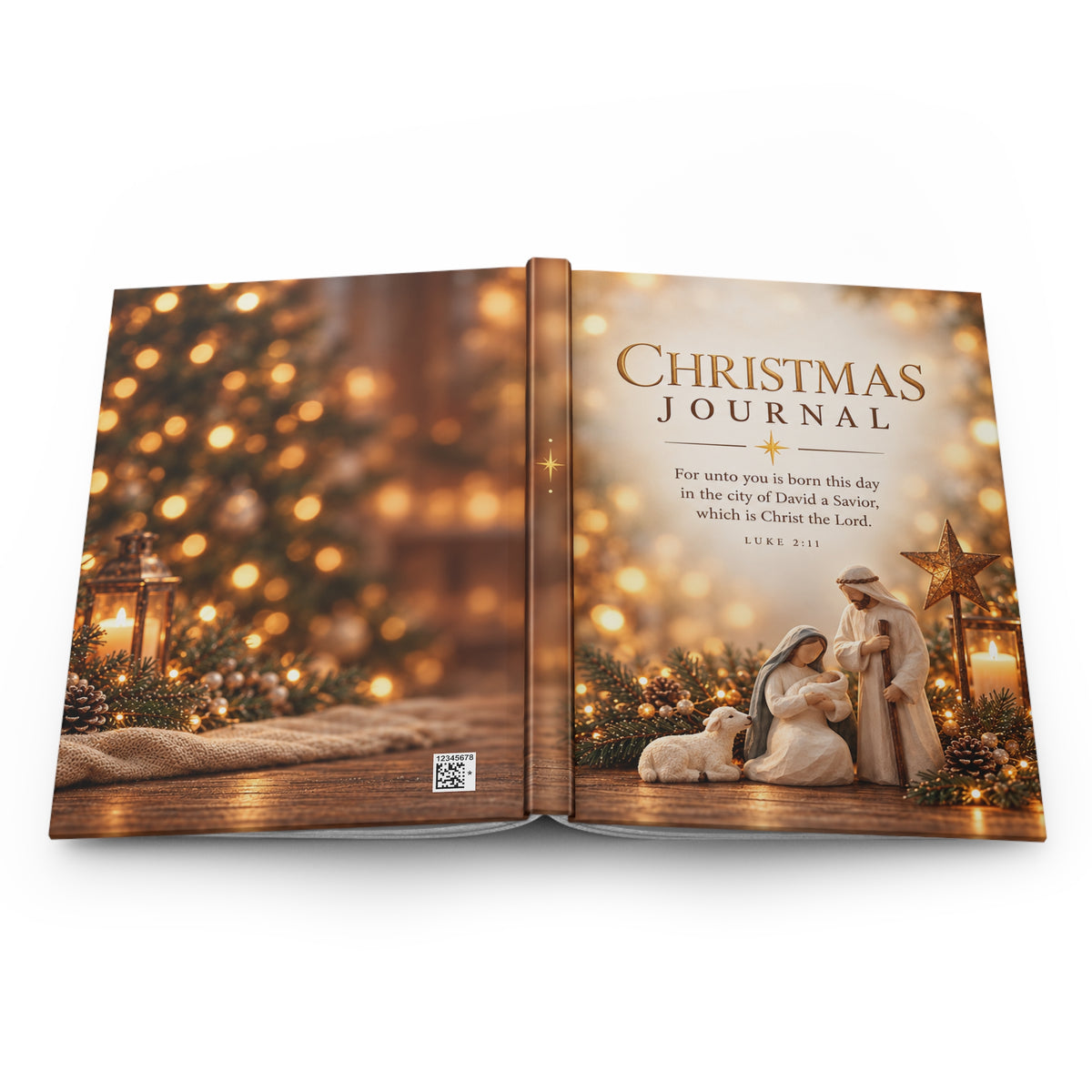 Christmas Prayer and Gratitude Journal, Nativity Figures Hardcover