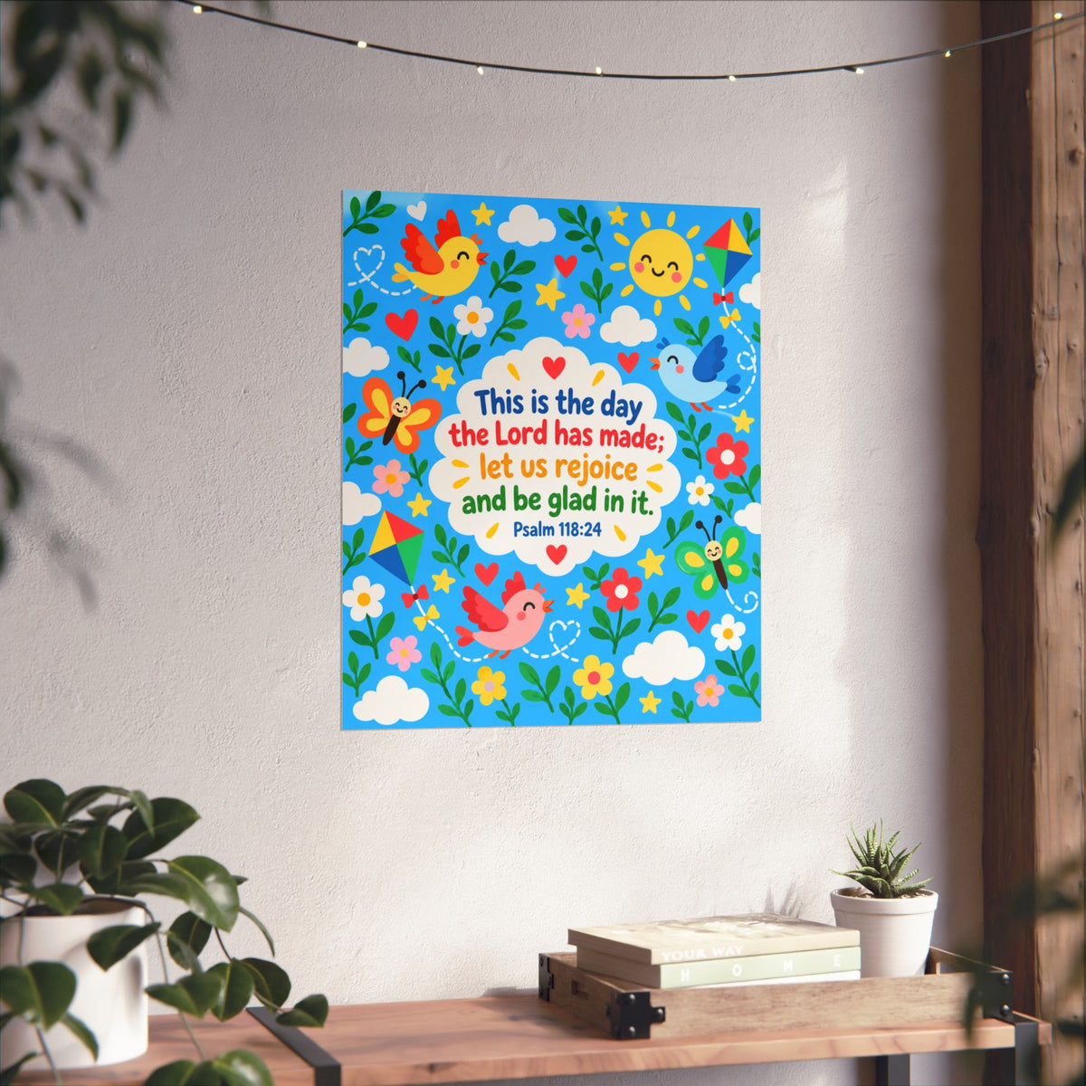 This Is the Day Cheerful Blue Birds Wall Art