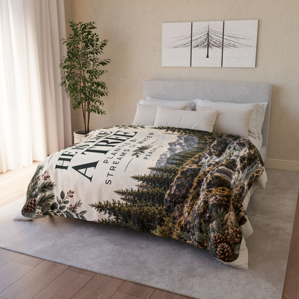 Planted by Streams of Water Fleece Blanket