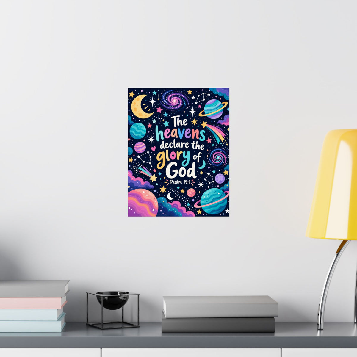 The Heavens Declare Purple Galaxy Wall Art